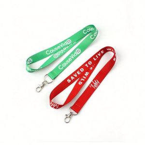 Promotion Satin and Nylon <b>Key</b> <b>Chain</b> Lanyards Short Wrist Strap with Carabiner Custom Logo Printing - Product Image 4