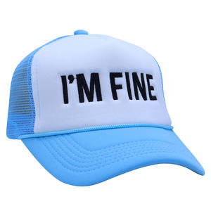 2025 Letter I'm Fine Trucker Baseball Rope Trucker Hat pour hommes avec logo personnalisé brodé - Product Image 6
