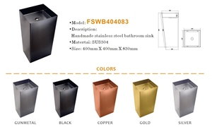 Lavabo Rectangular <span class=keywords><strong>de</strong></span> Acero Inoxidable Negro Hecho a Mano <span class=keywords><strong>de</strong></span> Lujo HG, Alta Calidad al por Mayor para Baños, Aseos y <span class=keywords><strong>Villas</strong></span> - Product Image 2