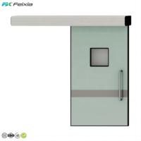 Porte coulissante industrielle en acier inoxydable, hermétique, à commande automatique par capteur, avec isolation thermique en mousse de polyuréthane