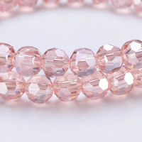 Perles en verre cristal lâches à 32 facettes, rondes, pour bracelet, collier, chapelet cousu main, bijoux DIY, en vrac