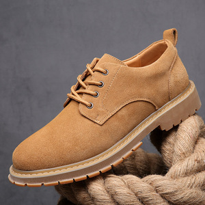 Zapatos Oxford de Gamuza con Cordones, Punta Redonda, Suela de Goma Transpirable, Entresuela de EVA, para Todas las Temporadas, Color Sólido, para Hombre - Product Image 4