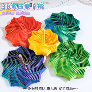 Decoración de Escritorio al por Mayor, Estrella Sensorial Impresa en 3D, Espiral Giratoria con Asa para Aliviar el Estrés - Product Image 2