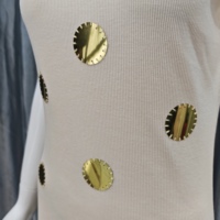 Robe de Soirée Ajustée pour Femme 2025, Qualité Supérieure, Personnalisée, Richement Brodée de Paillettes, Nouveau Design, Motif à Pois, Naturelle
