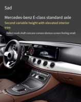 Untuk Mercedes-Benz W213 E300 Layar Sentral Kontrol Besar Panel Kluster Digital Ganda LED Instrumen Speedometer Layar LCD RHD