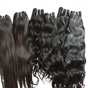 Extensiones de Cabello Humano Remy Virgen 100% Natural Ondulado Sin Procesar de Doble Trama Cosida a Máquina al por Mayor de Templo Indio - Product Image 2