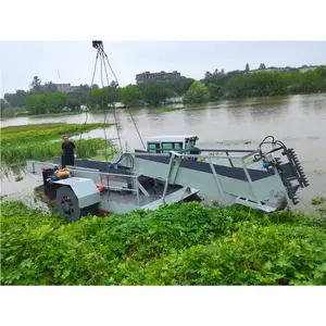 Full Hydraulic Automatic Aquatic Weed Cutting Boat