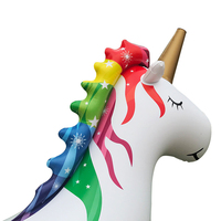 Pulvérisation d'eau gonflable en PVC Licorne et balade à cheval | Équipement de jeu d'eau extérieur d'été pour enfants Garden Party