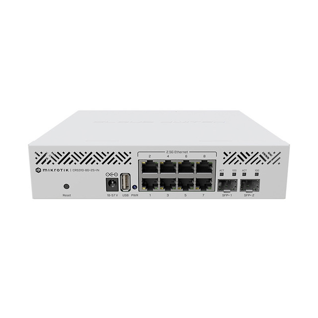 Good Price MikroTik CRS310-8G+2S+IN ROS Layer 3 Managed 2.5G RouterOS v7 Router Switch