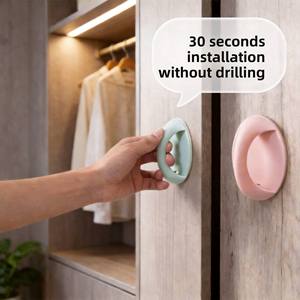 Manija Adhesiva Fuerte Sin Perforaciones para Puertas Correderas, Gancho Autoadhesivo Sin Perforaciones para Armarios, Ventanas y Balcones de Vidrio - Product Image 1
