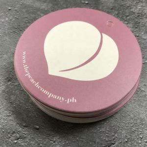 Etiqueta Circular Personalizada con Logotipo para Ropa, Etiqueta de Precio en Forma de Corazón para Cumpleaños, Etiqueta Redonda de Papel Recubierto - Product Image 3