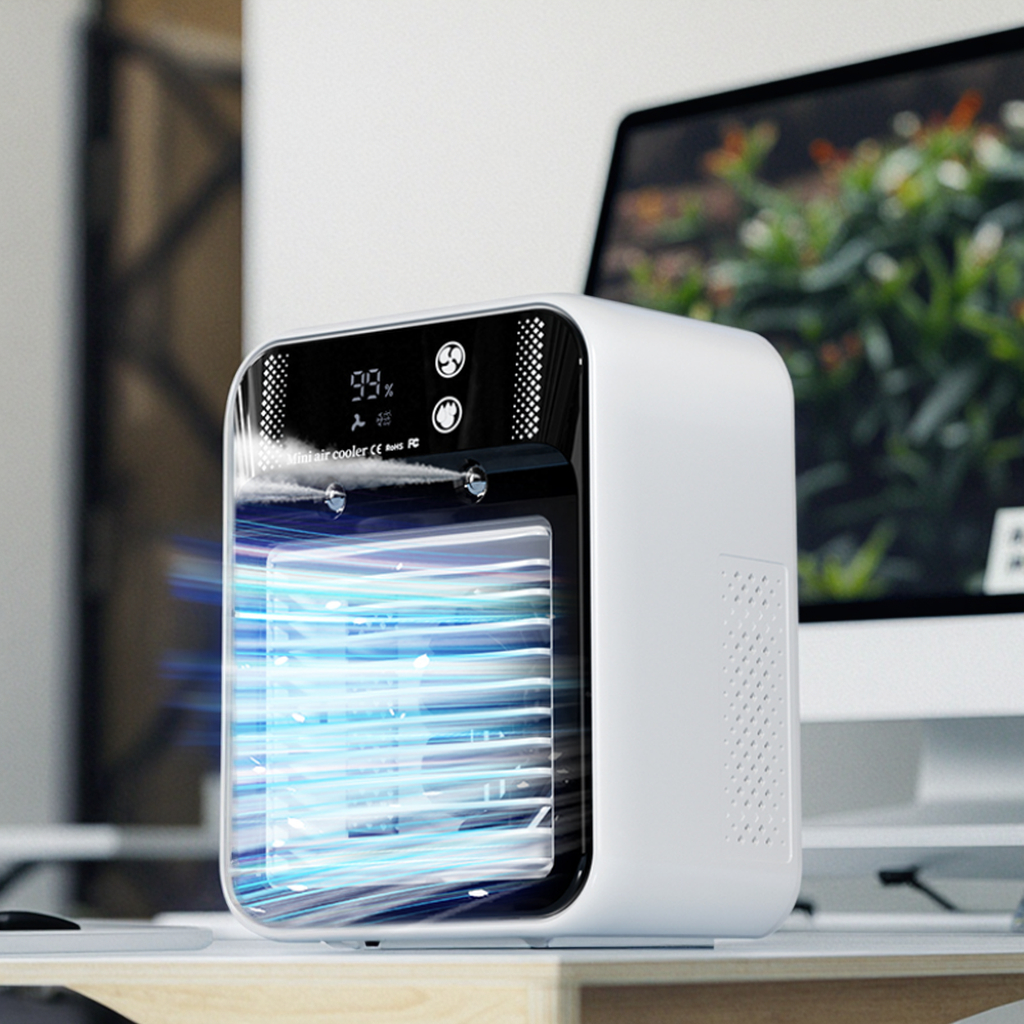 2025 New Product Silent Bladeless Gift Usb Rechargeable Fan Wearable Light Neck Fan