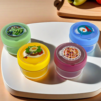 Récipient de conservation alimentaire classique transparent portable de 600 ml, préservation de la fraîcheur, réchauffable à la vapeur, pots pour overnight oats, plastique alimentaire