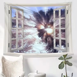 Цифровая печать лес пейзаж Гостиная Декор тканый настенный гобелен абстрактный - Product Image 2
