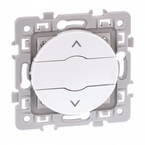 White 2-Position Roller Shutter <b>Push</b> <b>Button</b> <b>Switches</b> SQUARE Up/Down Toggle for Easy Control - Product Image 1