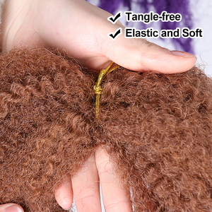 Julianna ekstensi rambut kepang keriting Marley Afro rajut putar Kuba sintetis Ombre 18 inci - Product Image 3