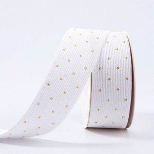 Cinta de Pana Suave Personalizable con Estampado de Estrellas de 3.8cm para Decoración de Cajas de Regalo de Cumpleaños Infantiles, 10 Yardas/rollo - Product Image 2