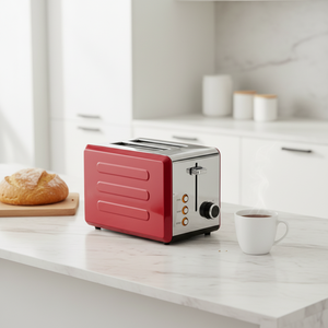 Ensemble petit-déjeuner rétro personnalisé Ousheng : <span class=keywords><strong>Grille</strong></span>-<span class=keywords><strong>pain</strong></span> 2 tranches à fentes larges <span class=keywords><strong>et</strong></span> <span class=keywords><strong>bouilloire</strong></span> en acier inoxydable 304 de 1,8 L avec affichage de la température - Product Image 5