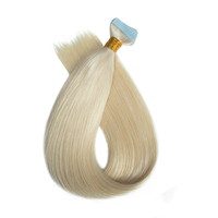 Extensions de cheveux naturels blonds à bandes adhésives, 100% cheveux humains vierges Remy, extensions de cheveux naturels à bandes adhésives