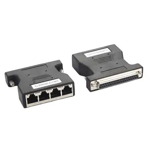 DB37 Buchse zu 4 Ports RJ45 Adapter für PDH Multiplexer/RJ45 Buchse zu DB25 Stecker Crossover Adapter