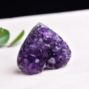 Bán buôn hình trái tim thạch anh tím geode cụm tinh thể màu tím chữa bệnh đá cho trang trí nội thất với - Product Image 5