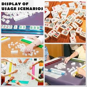 Luxury Acrylic American Mahjong <b>Set</b> 4 Player Portable Mahjong Tiles with Rack for Home Casino Club Play - Product Image 1
