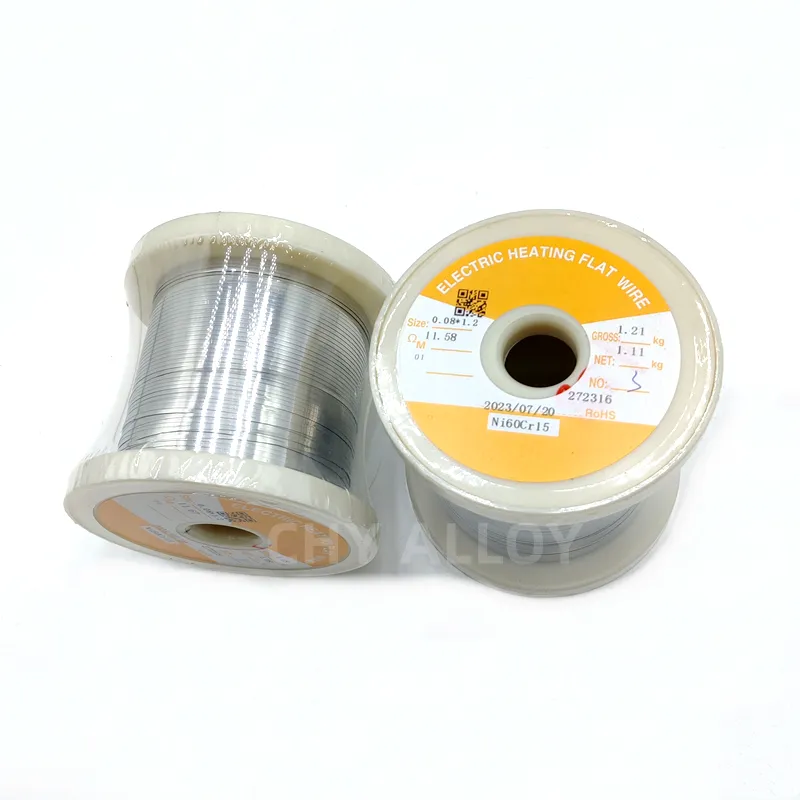 ริบบิ้นนิโครเม่ ni60cr15 cr15ni60ต้านทานลวดแบน0.2X3มม. nichrome 60