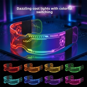 Lunettes LED multicolores en plastique de style cyberpunk avec effets lumineux dynamiques pour les soirées en boîte de nuit, les concerts et les festivals de musique - Product Image 2