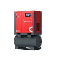 Compresseur d'air à vis monophasé 10hp Monophasé Portable 50hz 60hz Compresseur d'air à vis 3.7kw 5hp avec réservoir d'air