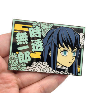 Pin de Solapa Rectangular de Aleación de Zinc con Diseño de Demon Slayer, Electrochapado y Pintado, de los 9 Pilares, para Mochila, Regalo Artesanal - Product Image 3
