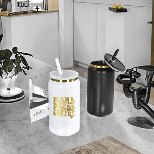 DAJI HYDRO, Nuevo Vaso de Acero Inoxidable de 16 oz, Aislado al Vacío, Rendimiento Térmico de 6-12 Horas, a Prueba de Fugas, Libre de BPA, con Pajita - Product Image 6
