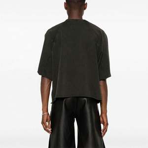 T-shirt personnalisé en éponge française 200 g/m² 100% coton Tissu tricoté à motif imprimé surdimensionné pour hommes - Product Image 3