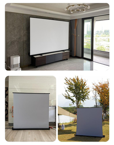 Écran de projection portable en fibre de verre de haute qualité de 92 pouces, support de projection manuel à tirage vertical, pour intérieur et extérieur, format 16:9 - Product Image 4
