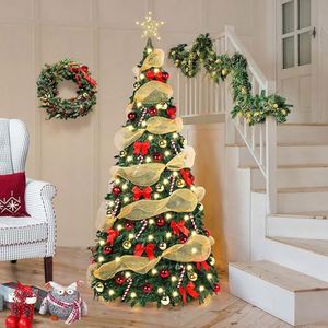 New Luxury Large Bow <b>Christmas</b> <b>Tree</b> Home Pop-up Retractable and Folding Decoration with <b>Led</b> Lights - Product Image 1