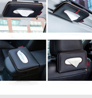 XMB Auto Accessoires Pu Cuir Voiture Pare-Soleil Serviette Mouchoirs Boîte Titulaire
