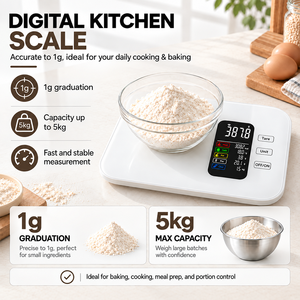 เครื่องชั่งอาหารดิจิทั<span class=keywords><strong>ล</strong></span>สำหรับการ<span class=keywords><strong>น</strong></span>ับ<span class=keywords><strong>แค</strong></span><span class=keywords><strong>ล</strong></span>อรี่และการติดตาม<span class=keywords><strong>อาหาร</strong></span> ชั่ง<span class=keywords><strong>น</strong></span>้ำหนักได้แม่<span class=keywords><strong>น</strong></span>ยำระดับกรัมสำหรับครัว - Product Image 3