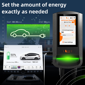 เครื่องชาร์จรถยนต์ไฟฟ้า Feyree Type 2 PV Solar DLB EV Charger 7/11/22KW Wallbox หน้าจอสัมผัส 7 นิ้ว ควบคุมผ่านแอพพลิเคชั่น อัปเกรด OTA บันทึกการชาร์จ  สำหรับติดตั้งบนผนังบ้าน - Product Image 6