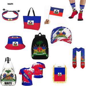 Индивидуальный высококачественный популярный дизайн шляпная сумка с флагом Гаити Подарочный набор одежды с большим количеством вариантов - Product Image 1