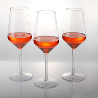 Meilleures ventes Gobelet en plastique blanc transparent et blanc en cristal Verre à vin de luxe avec boîte en verre à vin personnalisée