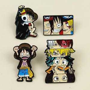 Broche <span class=keywords><strong>de</strong></span> Personaje <span class=keywords><strong>de</strong></span> Anime Japonés One Piece, Insignia Creativa <span class=keywords><strong>de</strong></span> Banda Pirata, Accesorio Versátil para Ropa - Product Image 1