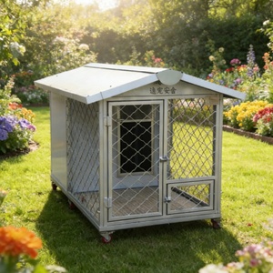 Villa de luxe pliable et étanche pour petits animaux, avec toit <span class=keywords><strong>en</strong></span> fer, design rotatif, facile à nettoyer, fermeture push-up, style moderne, <span class=keywords><strong>en</strong></span> bois - Product Image 1