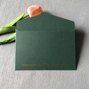 사용자 정의 하이 퀄리티 럭셔리 금박 로고 다크 그린 진주 멋진 종이 보석 가방 봉투 유형 - Product Image 5