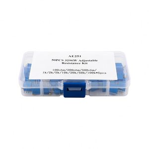 Multi-Turn Precision Adjustable Resistance Starter Kit 3296W Potentiometer 1K-1M 10 Types Total 50 DIY <b>Boxed</b> - Product Image 6