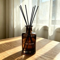 Bouteille en verre vide pour diffuseur de parfum, en stock usine, bouteille décorative 150ml 250ml 500ml, logo et emballage personnalisés