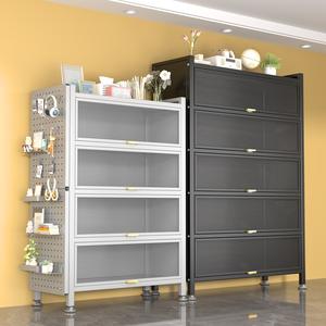 ตู้เก็บของเหล็กยี่ห้อ Yan En แบบ 4 ลิ้นชัก ตู้หนังสือแบบตั้งพื้นพร้อมแผงหลัง กันน้ำ กันแดด สำหรับใช้ในบ้านและสำนักงาน - Product Image 1