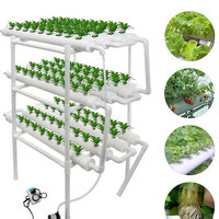 Kit de système de culture hydroponique pour légumes, en tuyaux PVC, avec circulation d'eau NFT, pour culture de fleurs à 3 niveaux