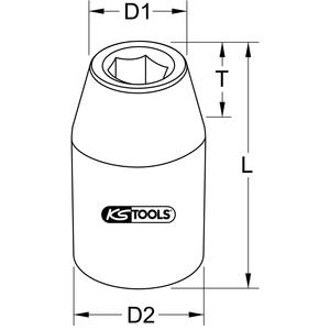 Adaptateur pour embout KS TOOLS, 1/2 "x5/16" - Product Image 2