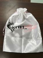 Sac d'emballage en satin de soie vierge personnalisé avec logo, vente chaude