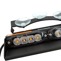 Barra de Luces Estroboscópicas LED Verde de Alta Intensidad Súper Brillante, Compatible con SAE Clase 3, Intermitente de Advertencia para Visera, para Montaje en Parabrisas