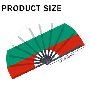 Abanicos Plegables de Bambú con la Bandera de Bulgaria al por Mayor, Abanico de Mano para Carnaval, Boda, Festival, Fiesta, Agencia de Viajes - Product Image 5